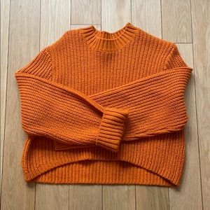 Orange chunky knit